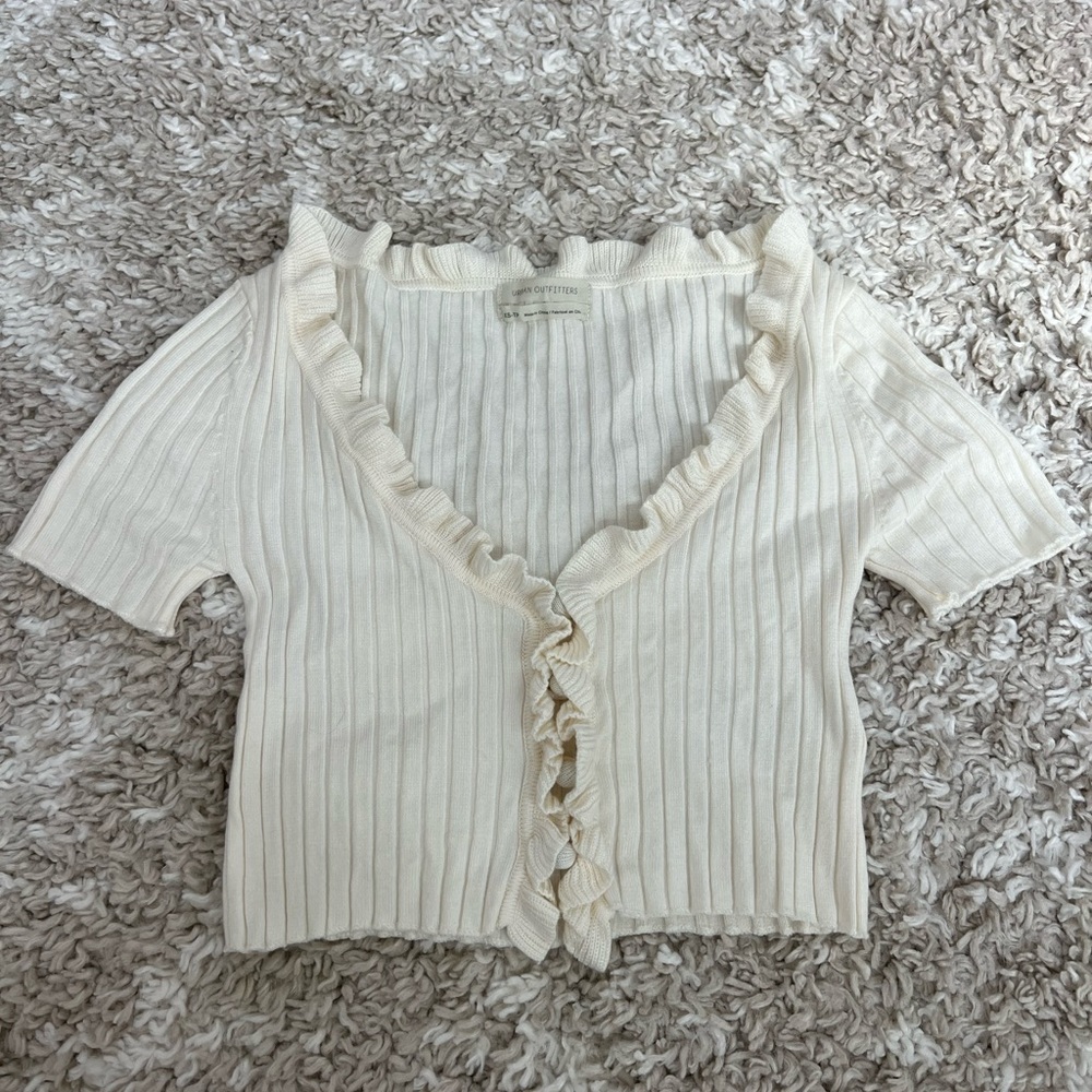 Urban Outfitters Rory Ruffle Cardigan